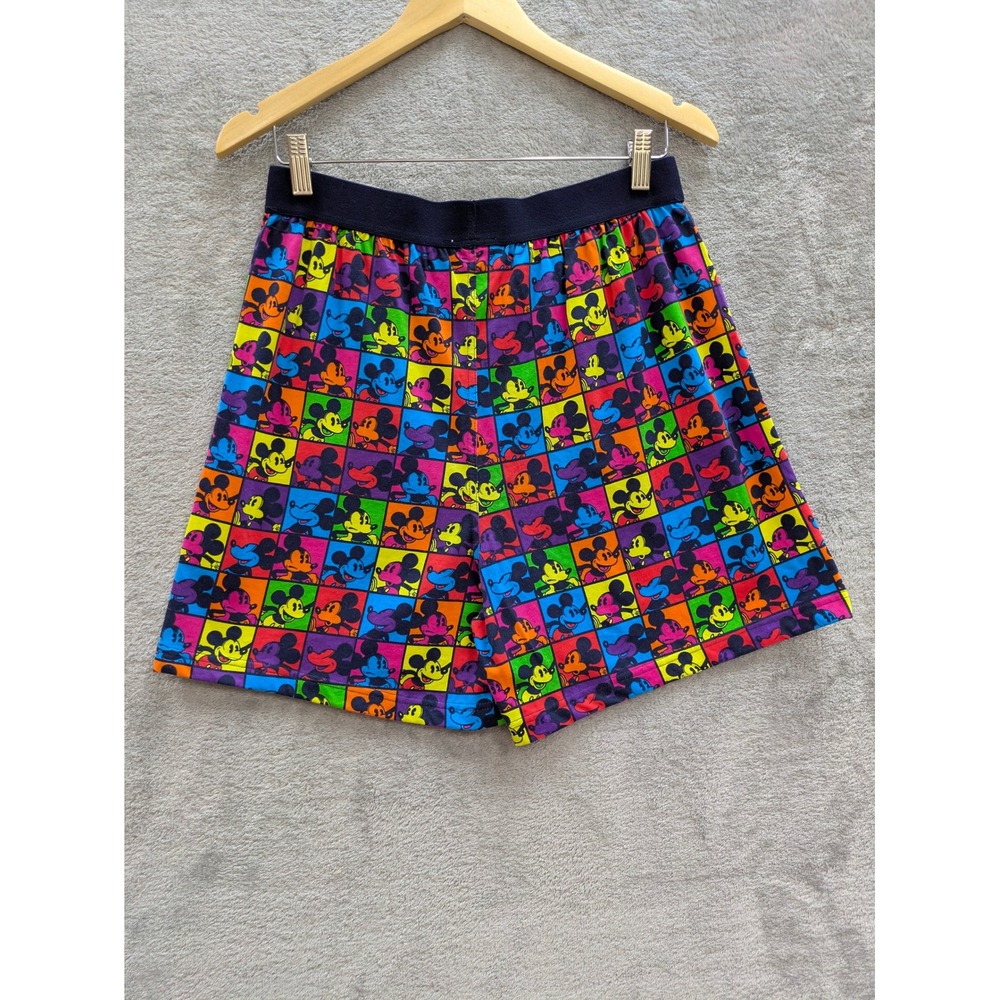 Retro Pop Art Mickey Mouse Boxer Shorts Mens Medium Multicolor All Over Print
